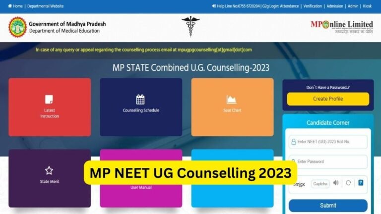 MP NEET UG Counselling 2023: Mop-up round registration ends ; choice-filling from September 6