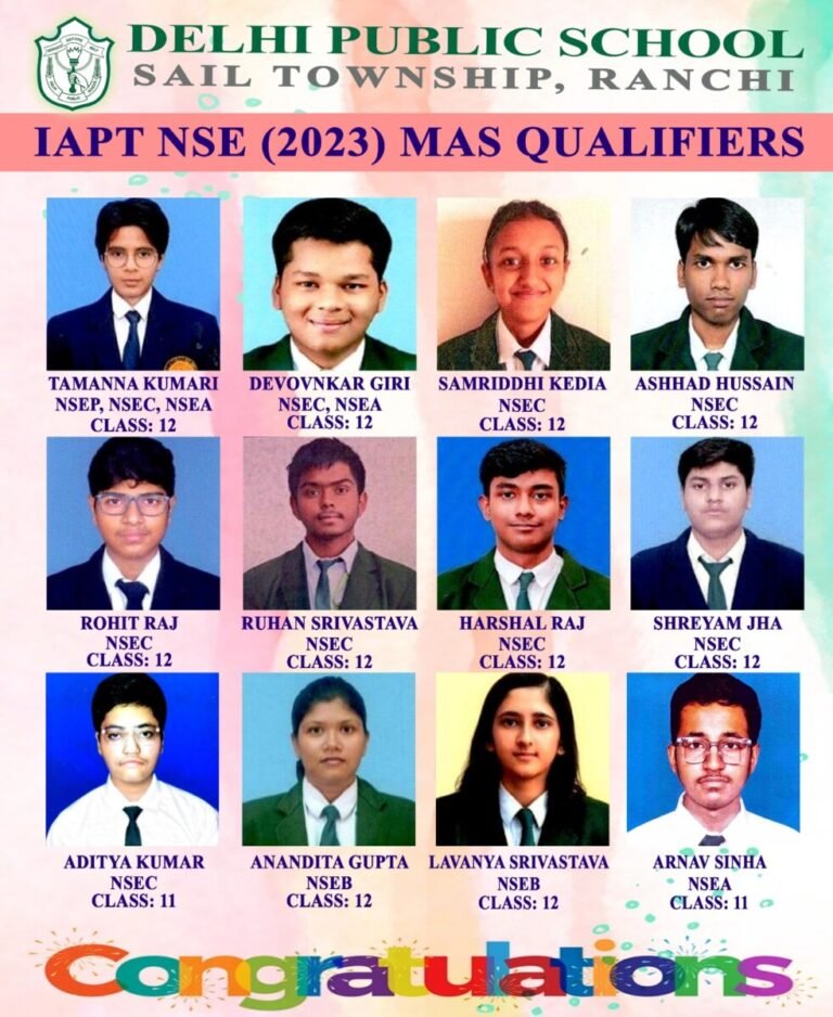 DPS Ranchi NSEP, NSEC , NSEB , NSEA & NSEJS Qualifiers- Above MAS -Toppers-2023-2024- 2025