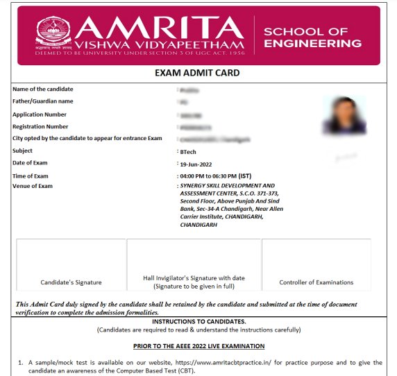 AEEE 2024 admit card out at amrita.edu; exam from January 16