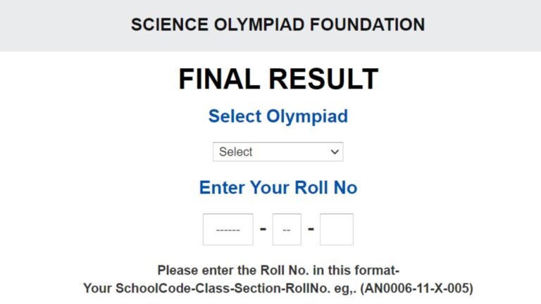 SOF Results 2023-24 Out, NSO Results Link @www.sofworld.org