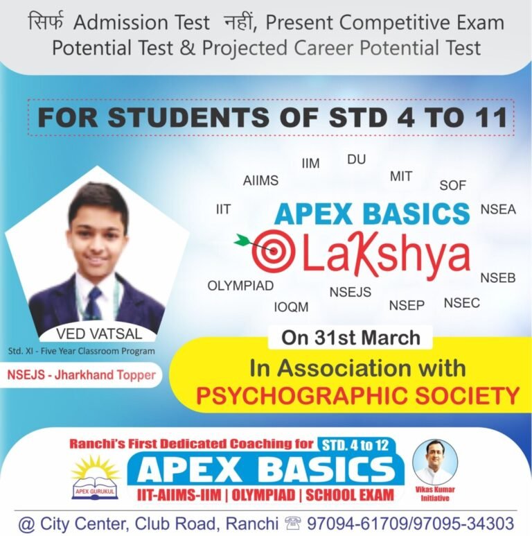 Apex Basics Admission Test – Lakshya