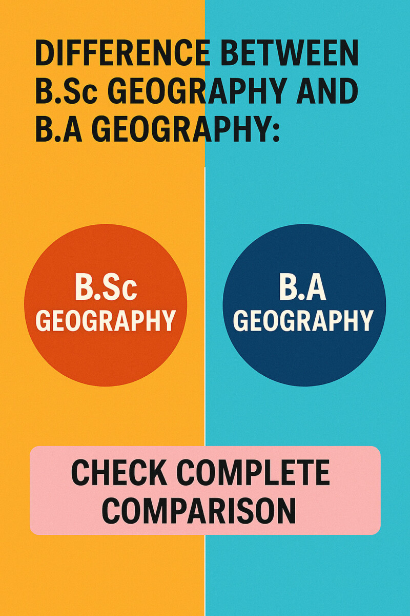 Psychographic Society - Difference Between B.Sc Geography and BA Geography: Check Complete Comparison Geography