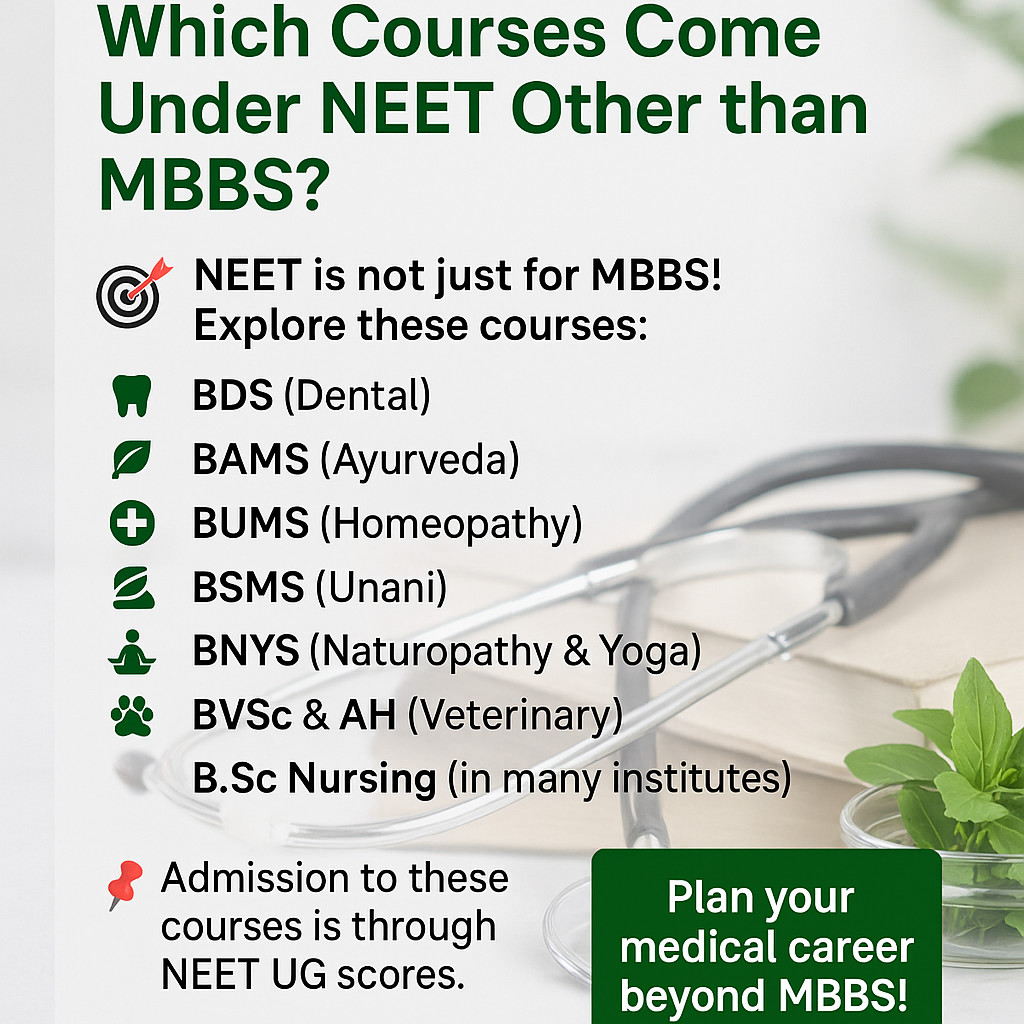 Psychographic Society - Which Courses Come Under NEET Other than MBBS? NEET