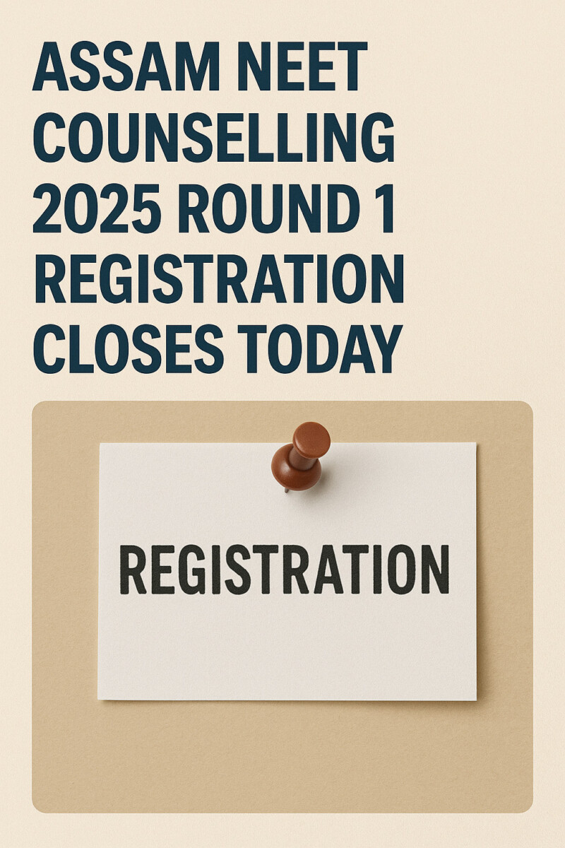 Psychographic Society - Assam NEET counselling 2025 round 1 registration closes today Assam
