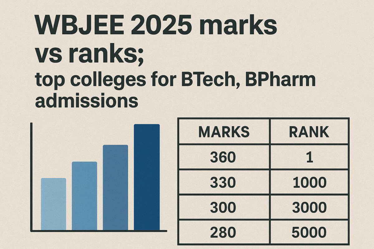 Psychographic Society - WBJEE 2025 marks vs ranks; top colleges for BTech, BPharm admissions WBJEE