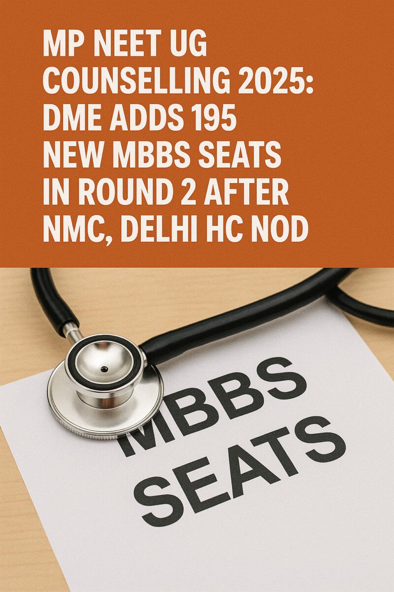 Psychographic Society - MP NEET UG Counselling 2025: DME Adds 195 New MBBS Seats in Round 2 After NMC, Delhi HC Nod MP