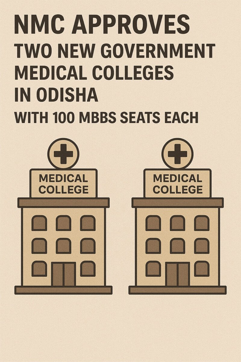 Psychographic Society - NMC Approves Two New Government Medical Colleges in Odisha with 100 MBBS Seats Each NMC