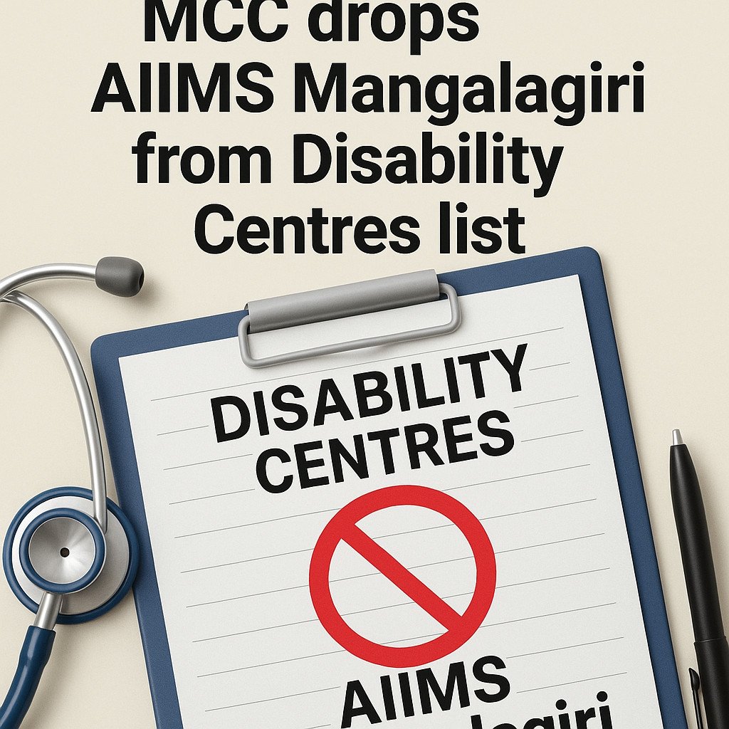 Psychographic Society - NEET UG Counselling 2025: MCC Removes AIIMS Mangalagiri as Disability Centre NEET UG