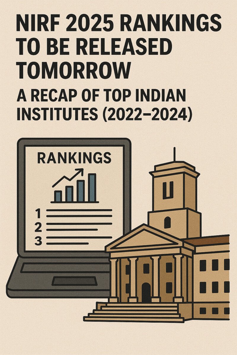 Psychographic Society - NIRF 2025 Rankings to Be Released Tomorrow; A Recap of Top Indian Institutes (2022–2024) NIRF