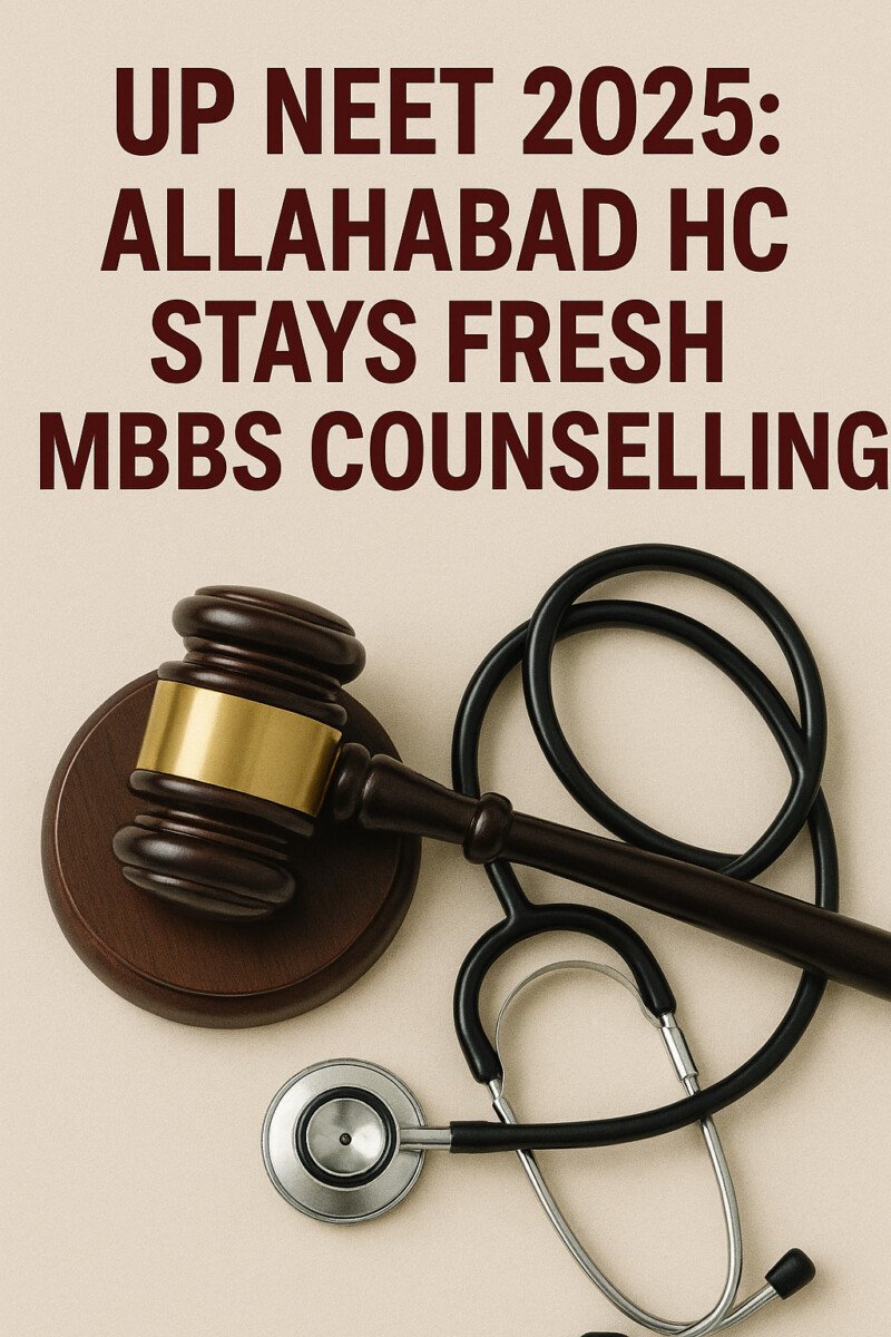 Psychographic Society - UP NEET 2025: Allahabad HC Stays Fresh MBBS Counselling, Directs SC Students Be Adjusted in Vacant Seats UP