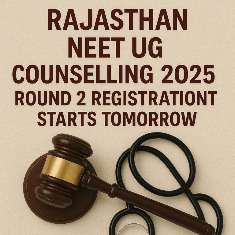 Psychographic Society - Rajasthan NEET UG Counselling 2025: Round 2 Registration to Begin Tomorrow Rajasthan