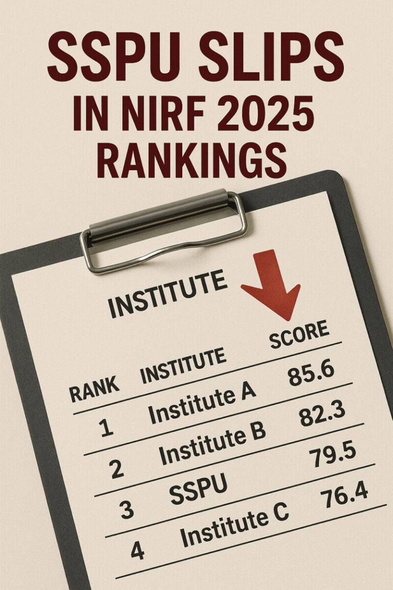 Psychographic Society - SSPU Slips in NIRF Rankings 2025; Cites Faculty Shortage SSPU
