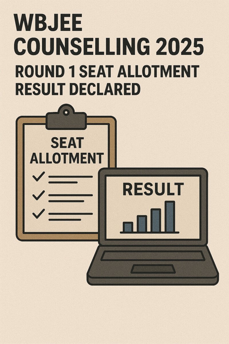 Psychographic Society - WBJEE Counselling 2025: Round 1 Seat Allotment Result Declared; Next Steps for Candidates WBJEE 2025 Round 1 Results