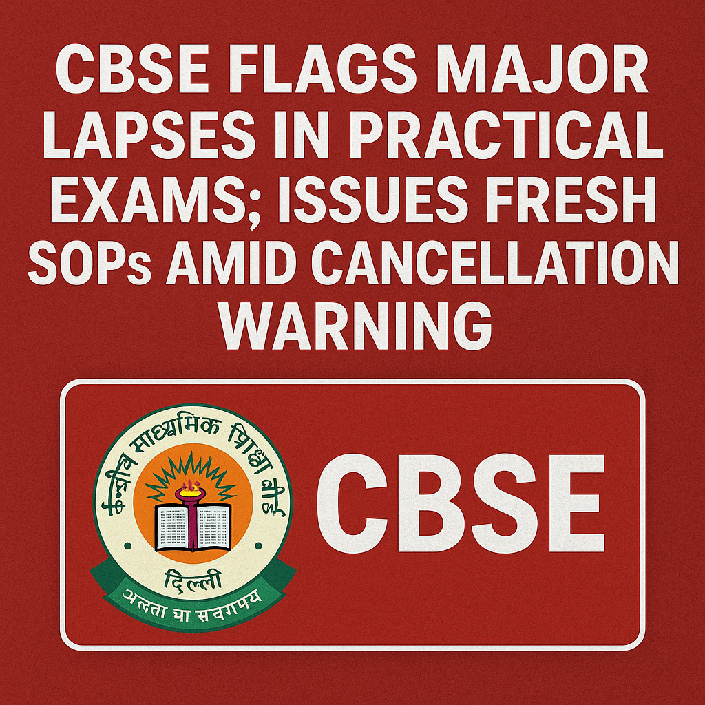 Psychographic Society - CBSE Flags Major Lapses in Practical Exams; Issues Fresh SOPs Amid Cancellation Warning CBSE