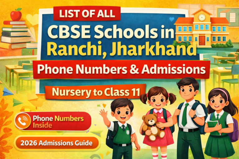 Psychographic Society - List of all CBSE Schools in Ranchi, Jharkhand: Phone Numbers & Admissions from Nursery to Class 11 CBSE