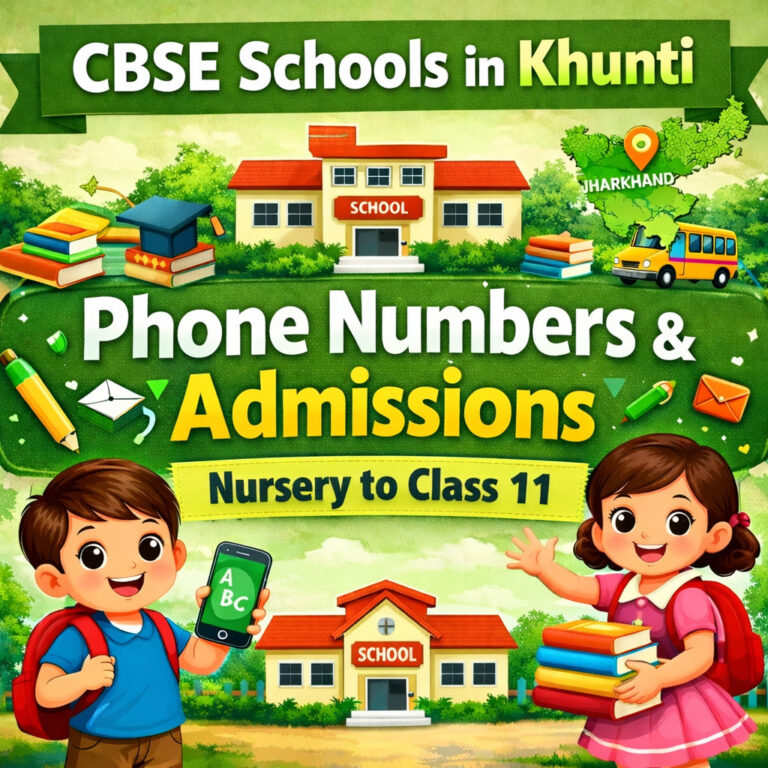 Psychographic Society - List of all CBSE Schools in KHUNTI, Jharkhand: Phone Numbers & Admissions from Nursery to Class 11 KHUNTI