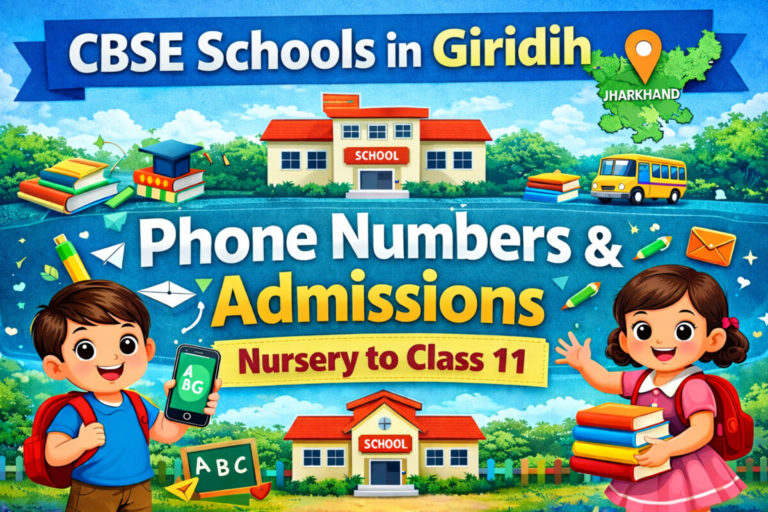 Psychographic Society - List of all CBSE Schools in GIRIDIH, Jharkhand: Phone Numbers & Admissions from Nursery to Class 11 GIRIDIH