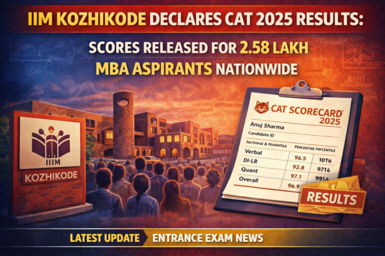 Psychographic Society - IIM Kozhikode Declares CAT 2025 Results: Scores Released for 2.58 Lakh MBA Aspirants Nationwide IIM
