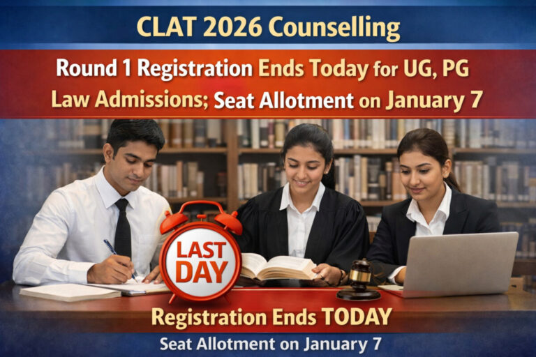 Psychographic Society - CLAT 2026 Counselling Round 1 Registration Ends Today for UG, PG Law Admissions; Seat Allotment on January 7 CLAT