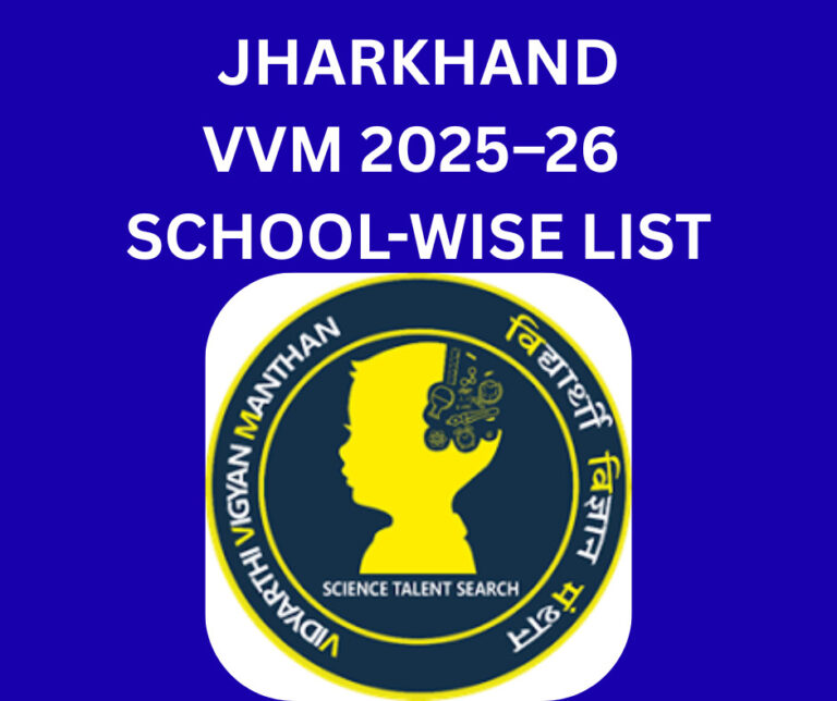 Psychographic Society - Vidyarthi Vigyan Manthan (VVM) 2025–26 : Complete Jharkhand VVM 2025–26 school-wise list Jharkhand VVM 2025–26 school wise list