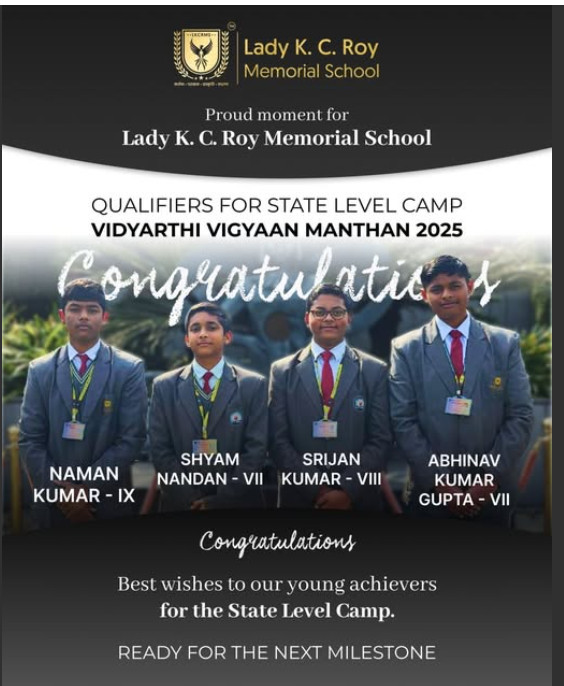 Psychographic Society - Lady K. C. Roy Memorial School Shines in VVM 2025: Multiple Students Qualify for State Level Camp Lady