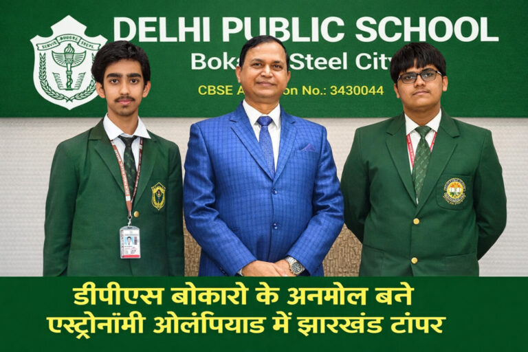 Psychographic Society - डीपीएस बोकारो के अनमोल बने IAPT के एस्ट्रोनॉमी ओलंपियाड में झारखंड टॉपर,आदित्य ने बायोलॉजी में जगह बनाई डीपीएस