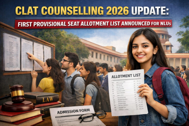 Psychographic Society - CLAT Counselling 2026 Update: First Provisional Seat Allotment List Announced for NLUs CLAT