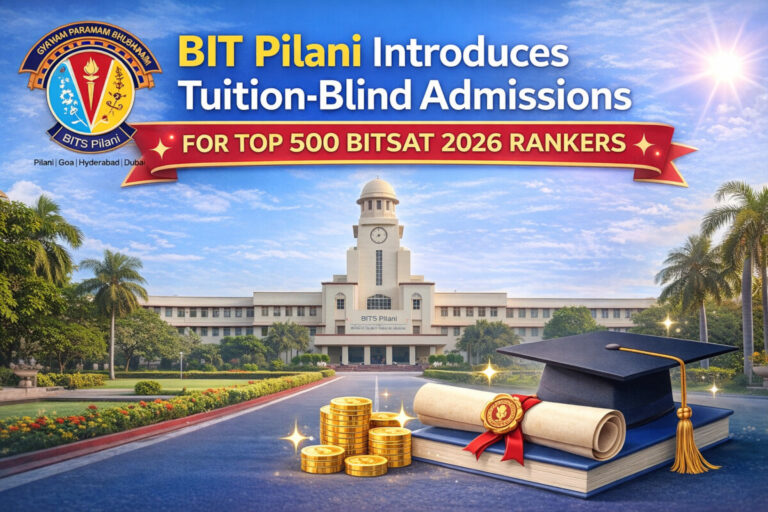 Psychographic Society - Unbelievable Decision by BITS Pilani: Top 500 BITSAT 2026 Rankers to Get Tuition-Blind Admissions BITs