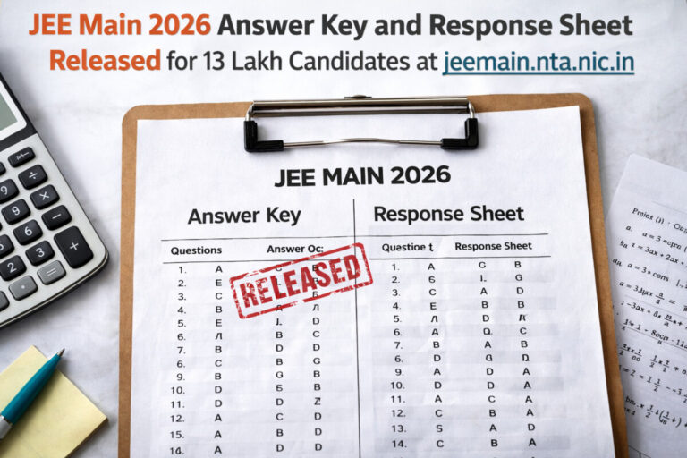 Psychographic Society - JEE Main 2026 Answer Key and Response Sheet Released for 13 Lakh Candidates at jeemain.nta.nic.in JEE
