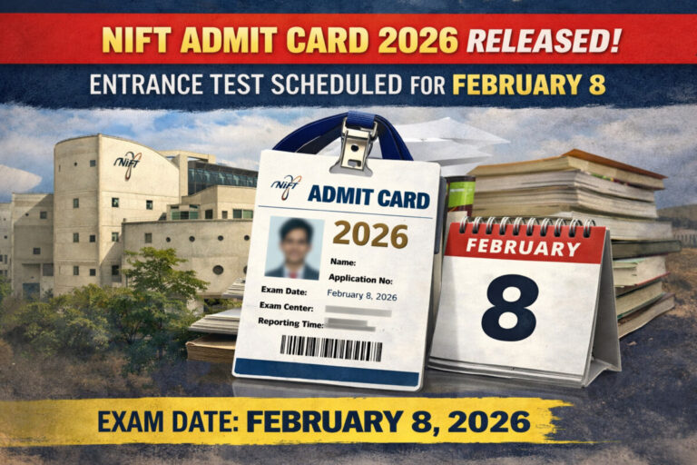 Psychographic Society - NIFT Admit Card 2026 Released; Entrance Exam Scheduled on February 8, Check Timings NIFT