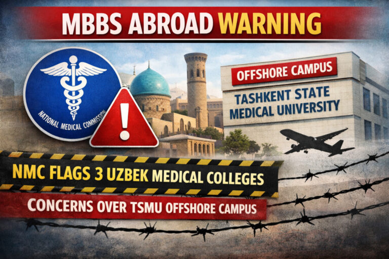 Psychographic Society - MBBS Abroad: NMC warns students against 3 Uzbekistan medical colleges, flags TSMU offshore campus MBBS