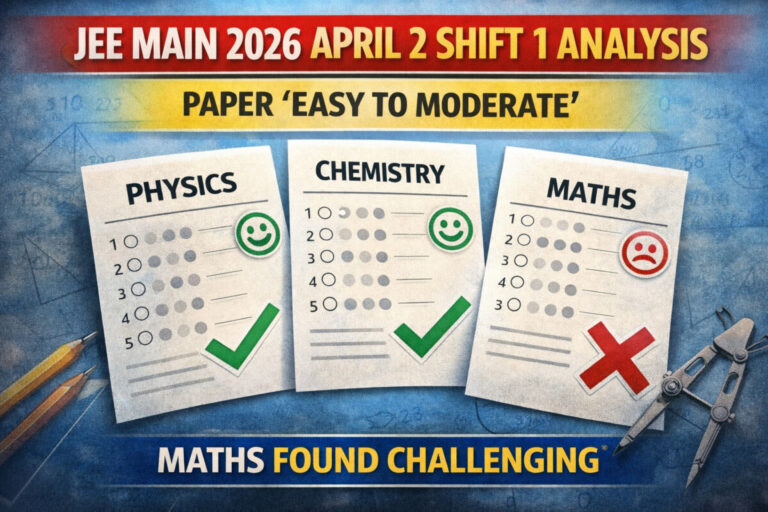 Psychographic Society - JEE Main 2026 April 2 Shift 1 Analysis: Paper ‘Easy to Moderate’; Maths Found Challenging JEE
