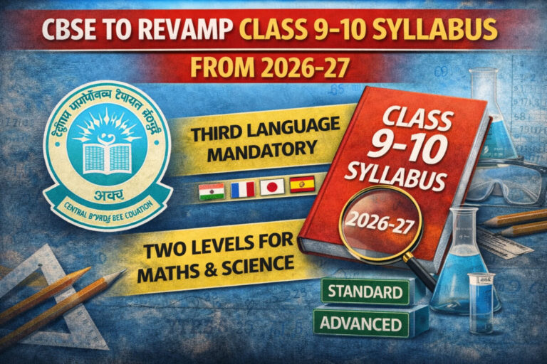 Psychographic Society - CBSE to Revamp Class 9–10 Syllabus from 2026-27; Third Language Mandatory, Two Levels for Maths & Science CBSE