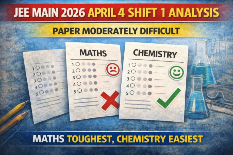 Psychographic Society - JEE Main 2026 April 4 Shift 1 Analysis: Paper Moderately Difficult; Maths Toughest, Chemistry Easiest JEE