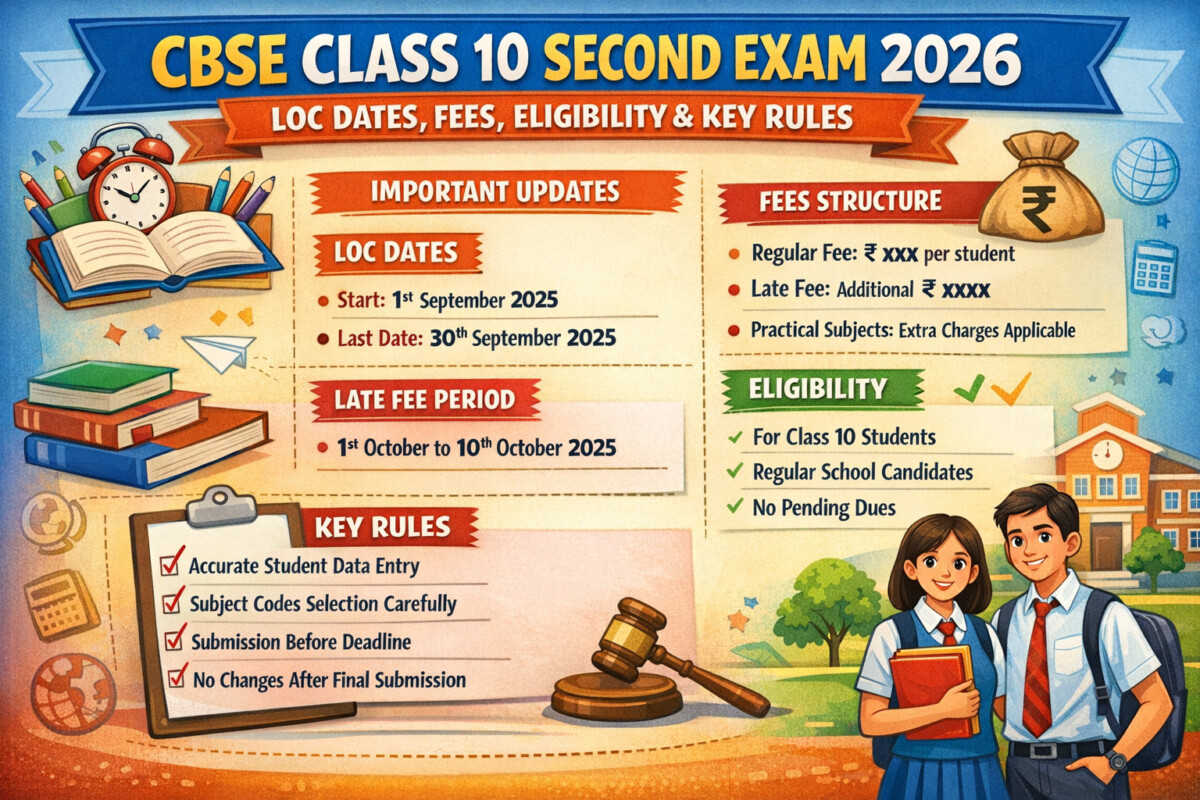 Psychographic Society - CBSE Class 10 Second Exam 2026: LOC Dates, Fees, Eligibility & Key Rules CBSE