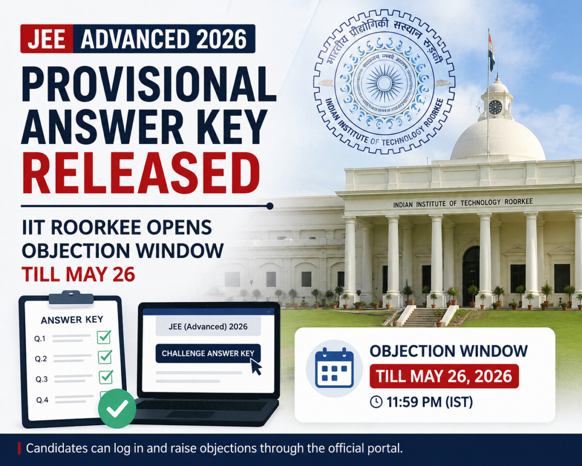 Psychographic Society - JEE Advanced 2026 Provisional Answer Key Released; IIT Roorkee Opens Objection Window Till May 26 JEE