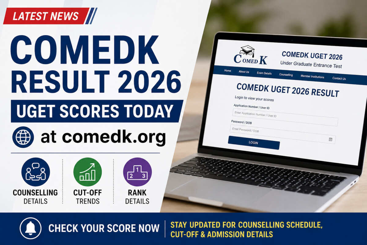 Psychographic Society - COMEDK Result 2026 : UGET Scores Today at comedk.org; Counselling, Cut-Off & Rank Details COMEDK